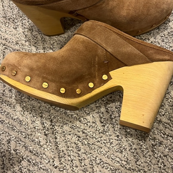 Veronica beard suede clogs-8 - Picture 4 of 4